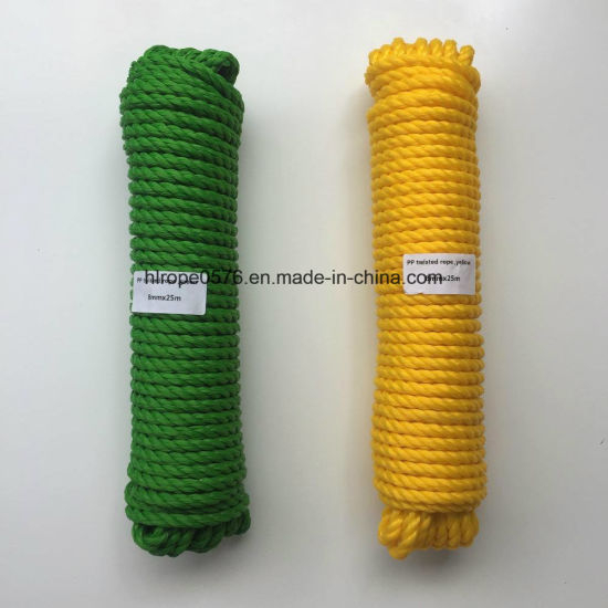 Poulie de corde en polypropylène à corde torsadée robuste de 8 mm x 25 m 2019