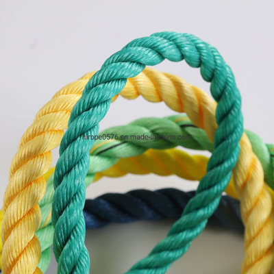 3 brins de corde d'amarrage verte PP et corde marine