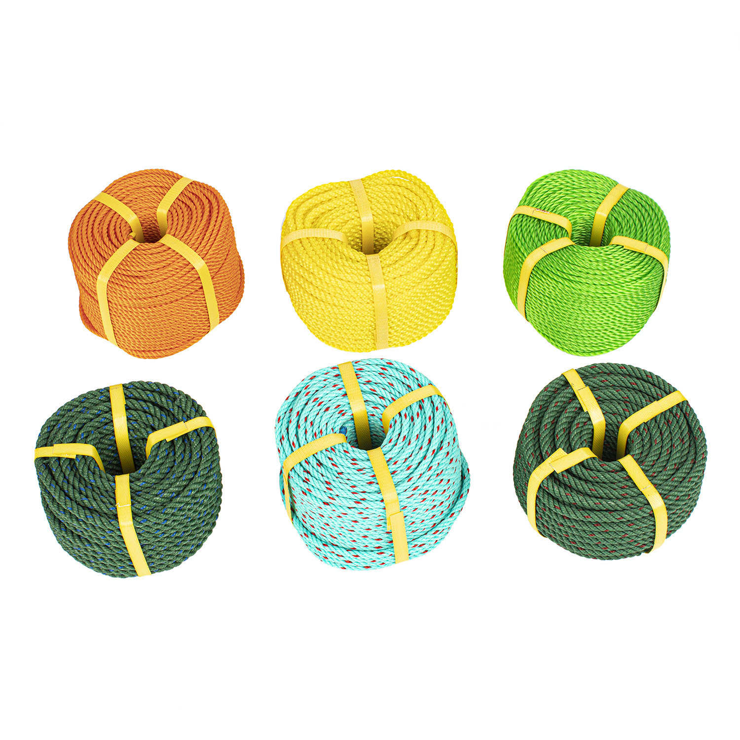3trand torsadé corde de couleur PE en bobine