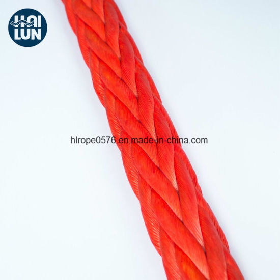 Couverture en polyester 12 brin synthétique UHMWPE / HMPE HMWPE Winch corde pour amarrage