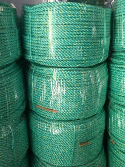 3 brins de corde de pêche en corde verte tressée en nylon PP de 16 mm