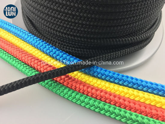 Factory en gros polypropylène nylon polyester double braïde corde